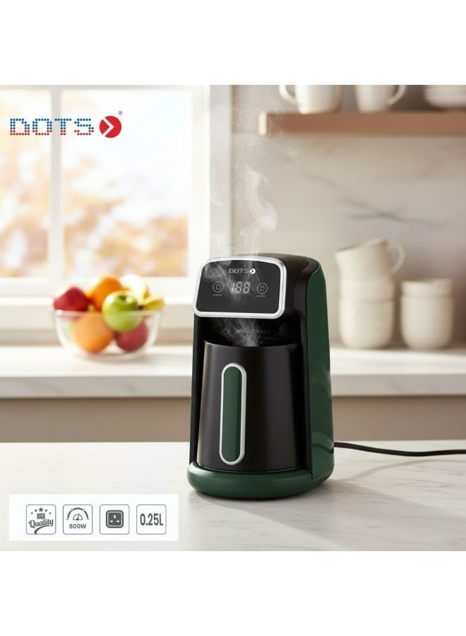 دوتس صانعة قهوة 0.25 لتر بشاشة رقمية وتسخين، 600 واط، مثالية للمنزل والمكتب والسفر BCT1015D2 - Image 3